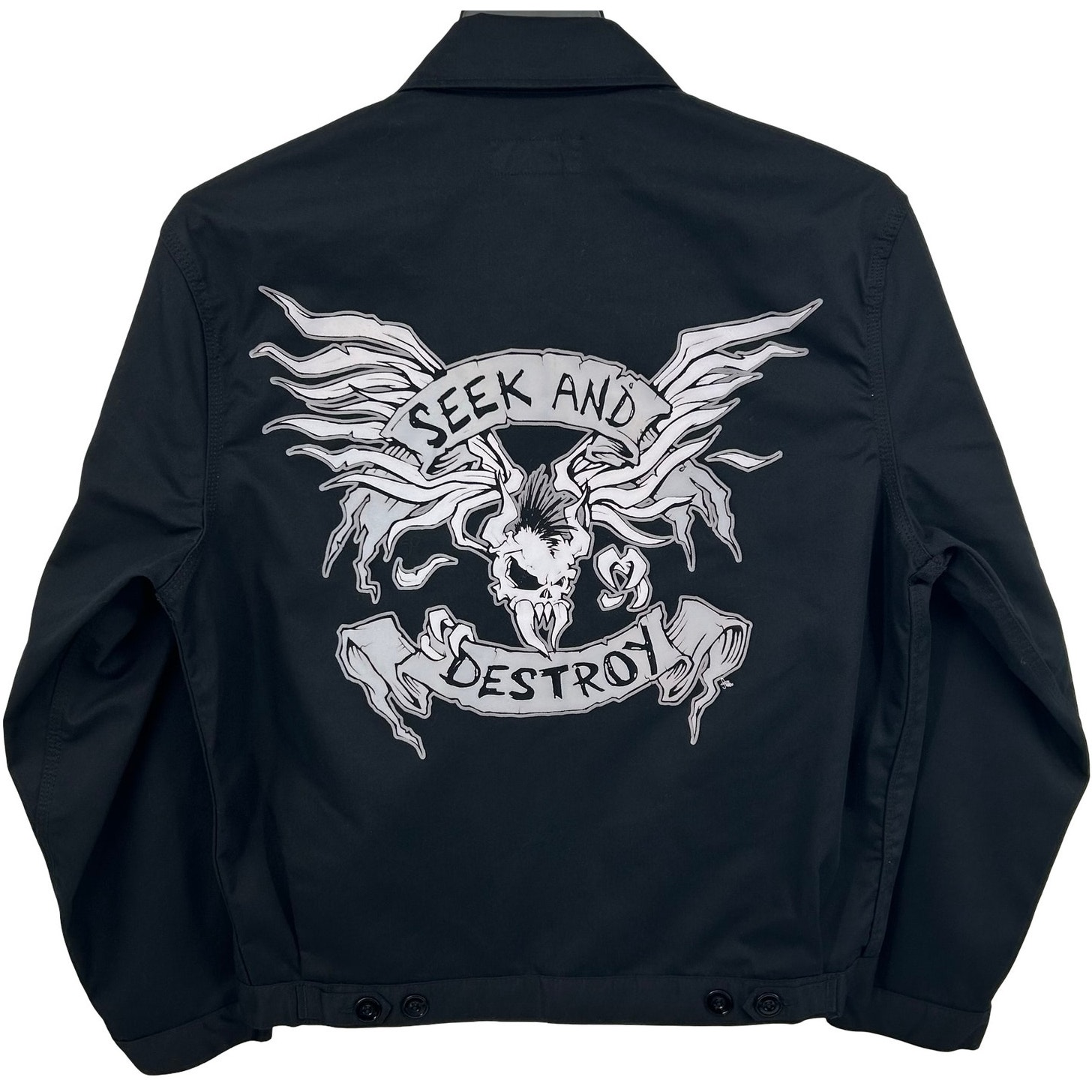 Vtg Men's Black Dickies Eisenhower M4 Metallica 'Seek And Destroy' Jacket Sz M